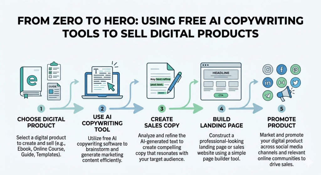 From Zero to Hero Using Free AI Copywriting Tools to Sell Digital Products