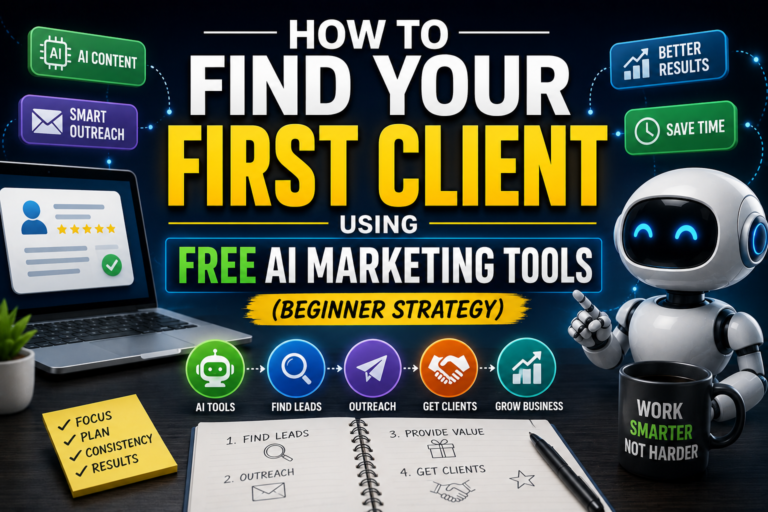 How to Find Your First Client Using Free AI Marketing Tools (Beginner Strategy)