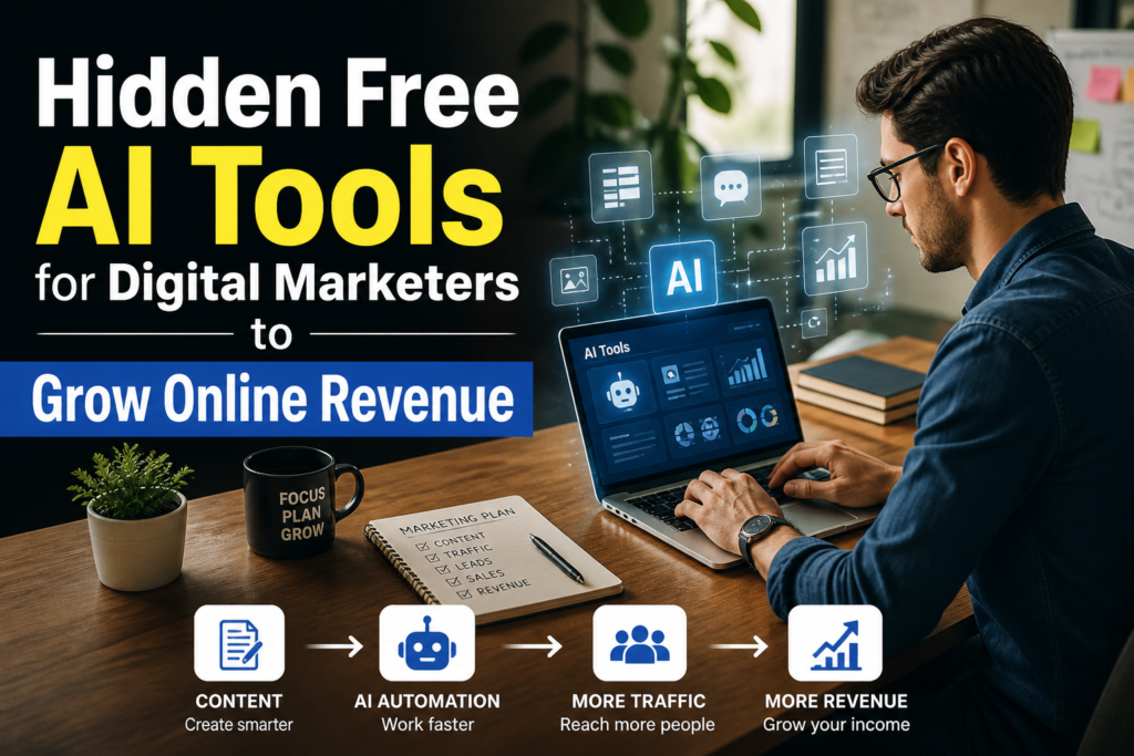 Hidden Free AI Tools for Digital Marketers to Grow Online Revenue