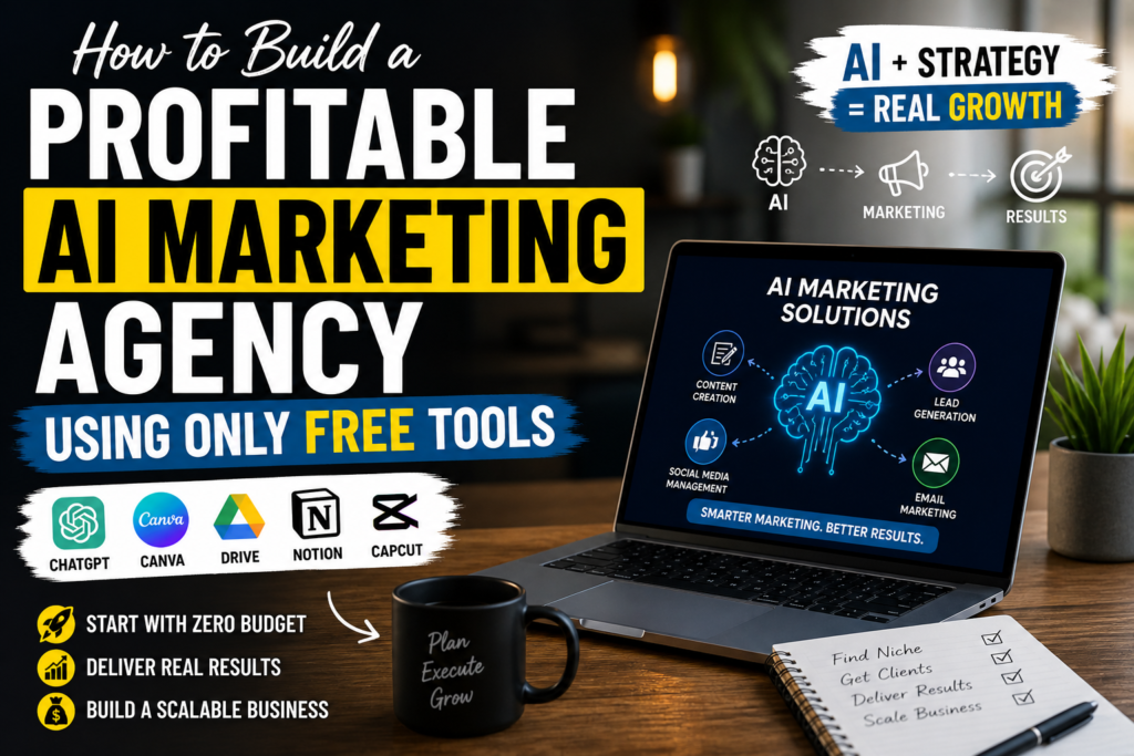 How to Build a Profitable AI Marketing Agency Using Only Free Tools (Step-by-Step Beginner Guide)