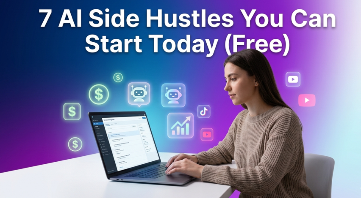 7 High-Paying AI Side Hustles You Can Start Today for Free